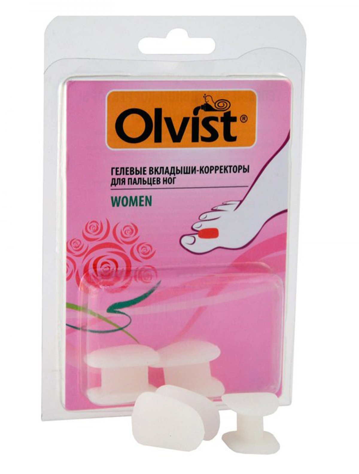 Olvist 12-05 гелевые вкладыши-корректоры для пальцев ног
